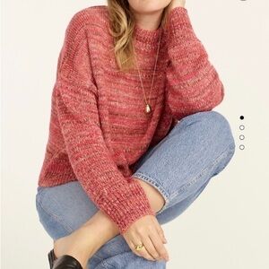 J. Crew 90's style Space-dyed mockneck sweater SZ small Grunge Y2K Preppy